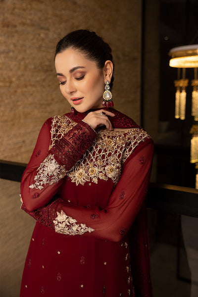 Luxe By Azure Unstitched 3 Piece Embroidered Suit LA-101 Mookaite - Wedding Collection D & M COLLECTION AND NIZAMI JEWELRY