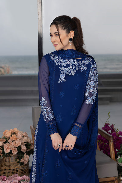 Luxe By Azure Unstitched 3 Piece Embroidered Suit LA-102 Sapphire Sun - Wedding Collection D & M COLLECTION AND NIZAMI JEWELRY