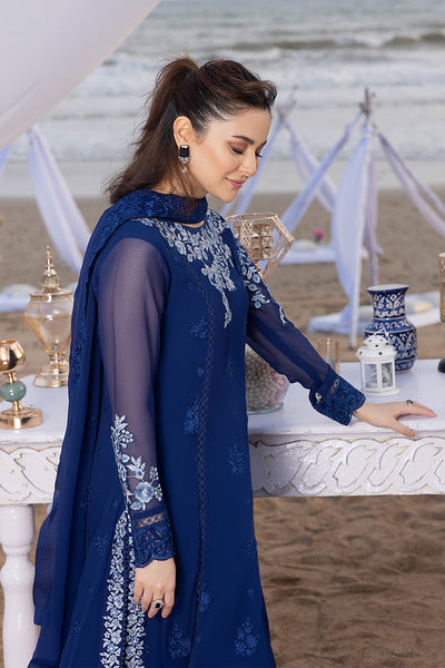 Luxe By Azure Unstitched 3 Piece Embroidered Suit LA-102 Sapphire Sun - Wedding Collection D & M COLLECTION AND NIZAMI JEWELRY