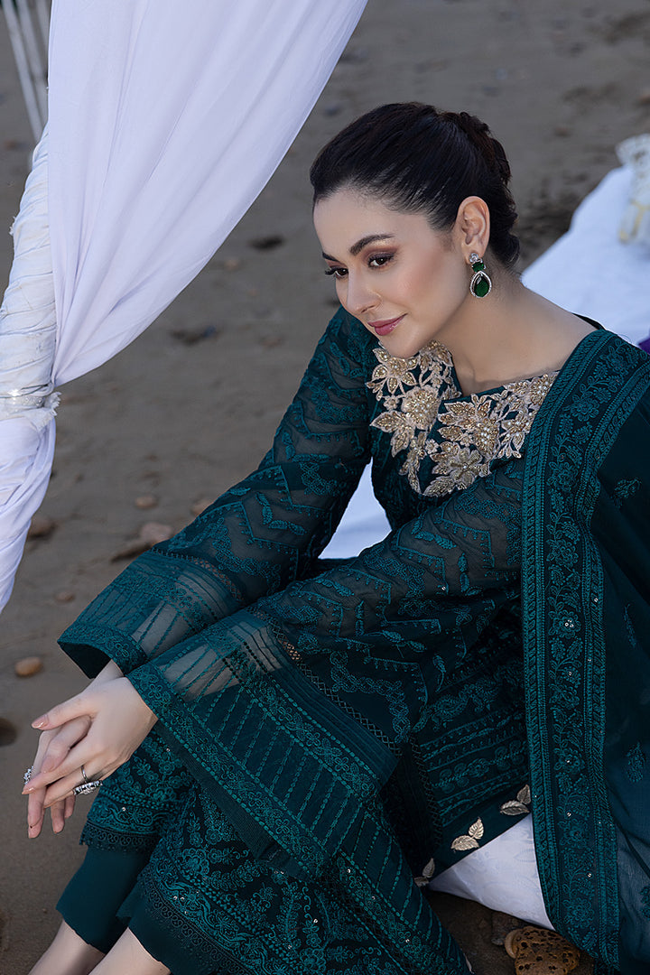 Luxe By Azure Unstitched 3 Piece Embroidered Suit LA-105 Jasper Shine - Wedding Collection D & M COLLECTION AND NIZAMI JEWELRY