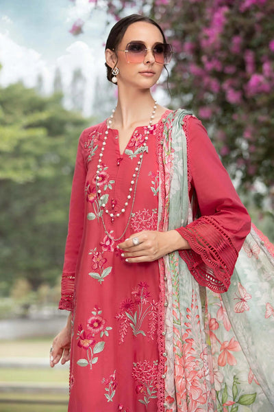 M.Prints By Maria B Unstitched 3 Piece Embroidered Lawn Suit - MPT-02-A - Summer Eid Collection D & M COLLECTION AND NIZAMI JEWELRY