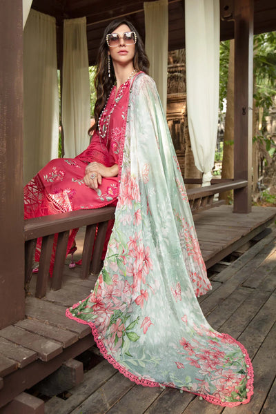 M.Prints By Maria B Unstitched 3 Piece Embroidered Lawn Suit - MPT-02-A - Summer Eid Collection D & M COLLECTION AND NIZAMI JEWELRY