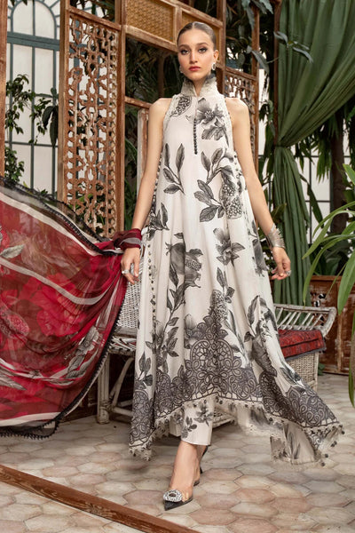 M.Prints By Maria B Unstitched 3 Piece Embroidered Lawn Suit - MPT-03-A - Summer Eid Collection D & M COLLECTION AND NIZAMI JEWELRY