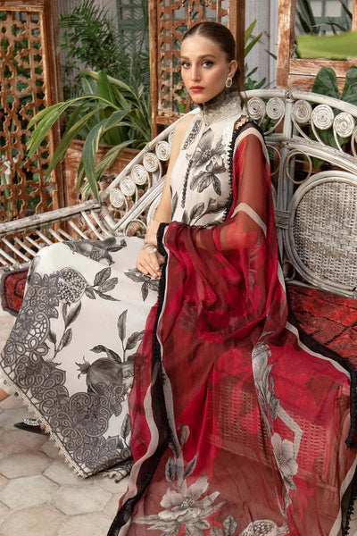 M.Prints By Maria B Unstitched 3 Piece Embroidered Lawn Suit - MPT-03-A - Summer Eid Collection D & M COLLECTION AND NIZAMI JEWELRY