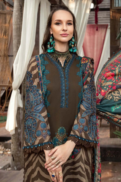 M.Prints By Maria B Unstitched 3 Piece Embroidered Lawn Suit - MPT-04-B - Summer Eid Collection D & M COLLECTION AND NIZAMI JEWELRY