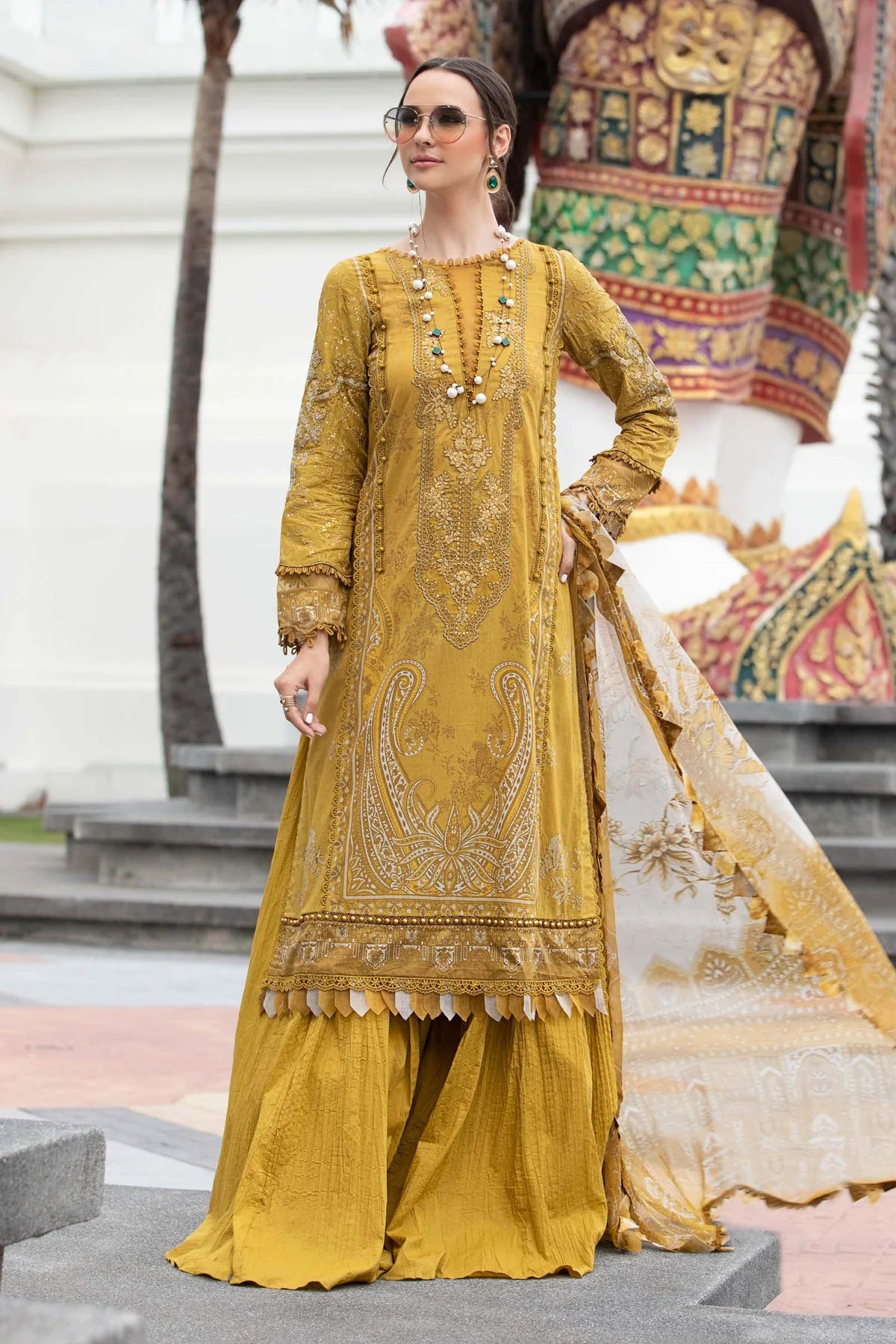 M.Prints By Maria B Unstitched 3 Piece Embroidered Lawn Suit - MPT-05-A - Summer Eid Collection D & M COLLECTION AND NIZAMI JEWELRY