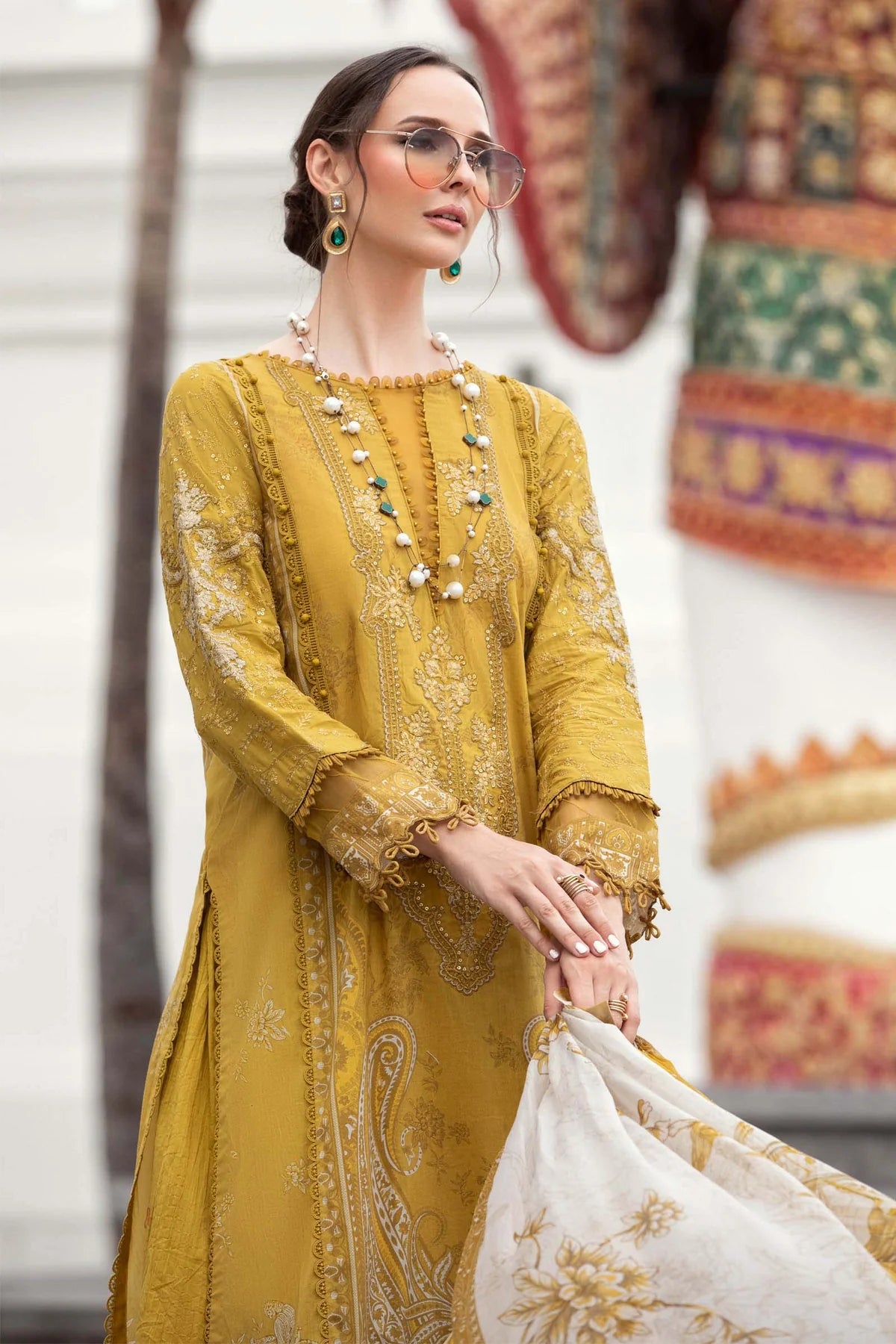 M.Prints By Maria B Unstitched 3 Piece Embroidered Lawn Suit - MPT-05-A - Summer Eid Collection D & M COLLECTION AND NIZAMI JEWELRY