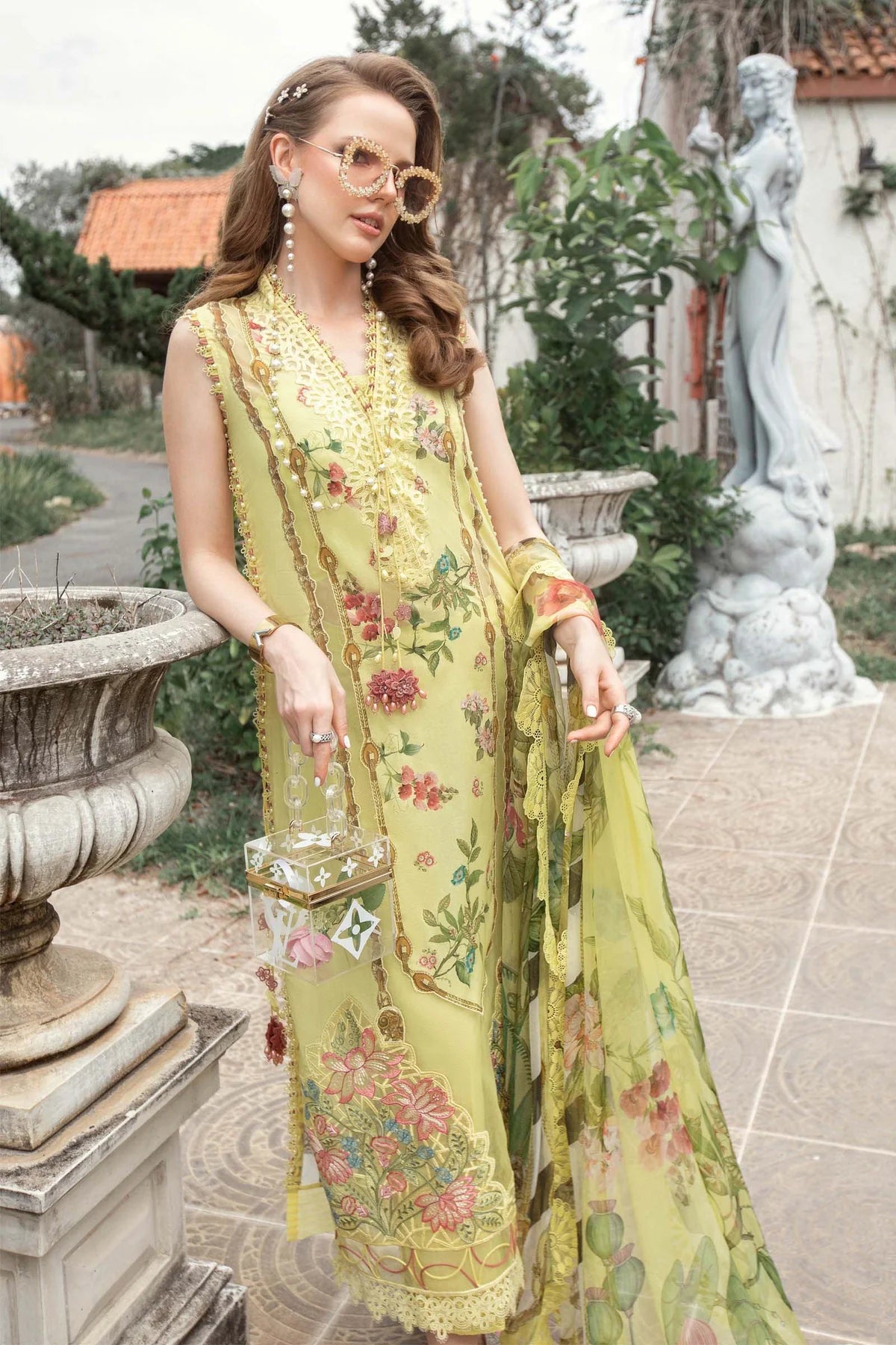 M.Prints By Maria B Unstitched 3 Piece Embroidered Lawn Suit - MPT-06-A - Summer Eid Collection D & M COLLECTION AND NIZAMI JEWELRY