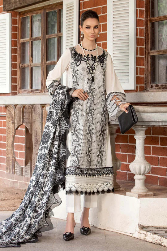 M.Prints By Maria B Unstitched 3 Piece Embroidered Lawn Suit - MPT-07-A - Summer Eid Collection D & M COLLECTION AND NIZAMI JEWELRY