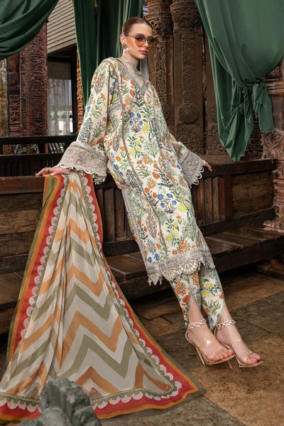 M.Prints By Maria B Unstitched 3 Piece Embroidered Lawn Suit - MPT-08-A - Summer Eid Collection D & M COLLECTION AND NIZAMI JEWELRY