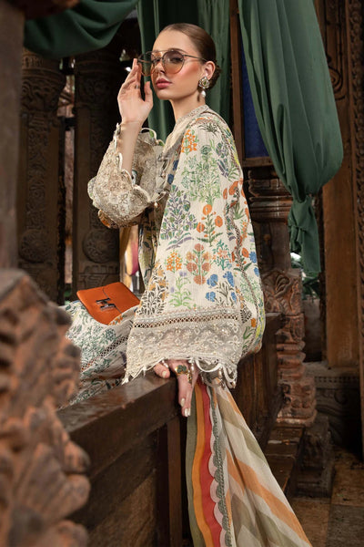 M.Prints By Maria B Unstitched 3 Piece Embroidered Lawn Suit - MPT-08-A - Summer Eid Collection D & M COLLECTION AND NIZAMI JEWELRY