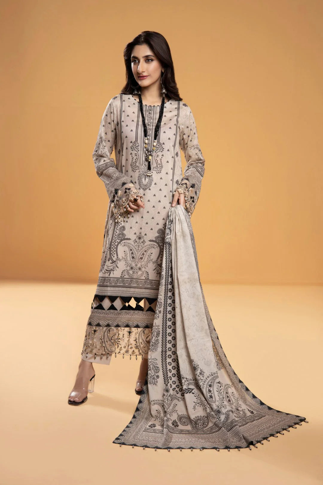 MI Creation by DR. Haris - MARIA Stitched 3 Piece Digital Printed Lawn Suit MAR-001 - Summer Collection