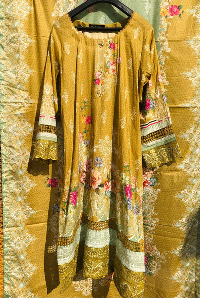 MI Creation by DR. Haris - MARIA Stitched 3 Piece Digital Printed Lawn Suit MAR-002 - Summer Collection