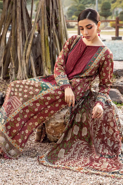 MPrints by Maria B Stitched 3 Piece Embroidered Lawn Suit MB24P 14B - Summer Collection