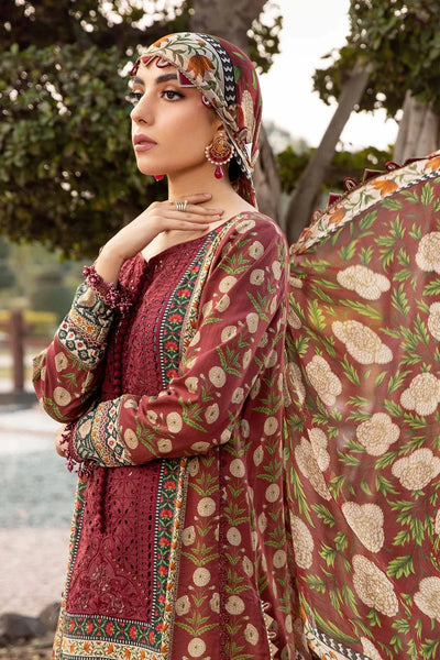 MPrints by Maria B Stitched 3 Piece Embroidered Lawn Suit MB24P 14B - Summer Collection