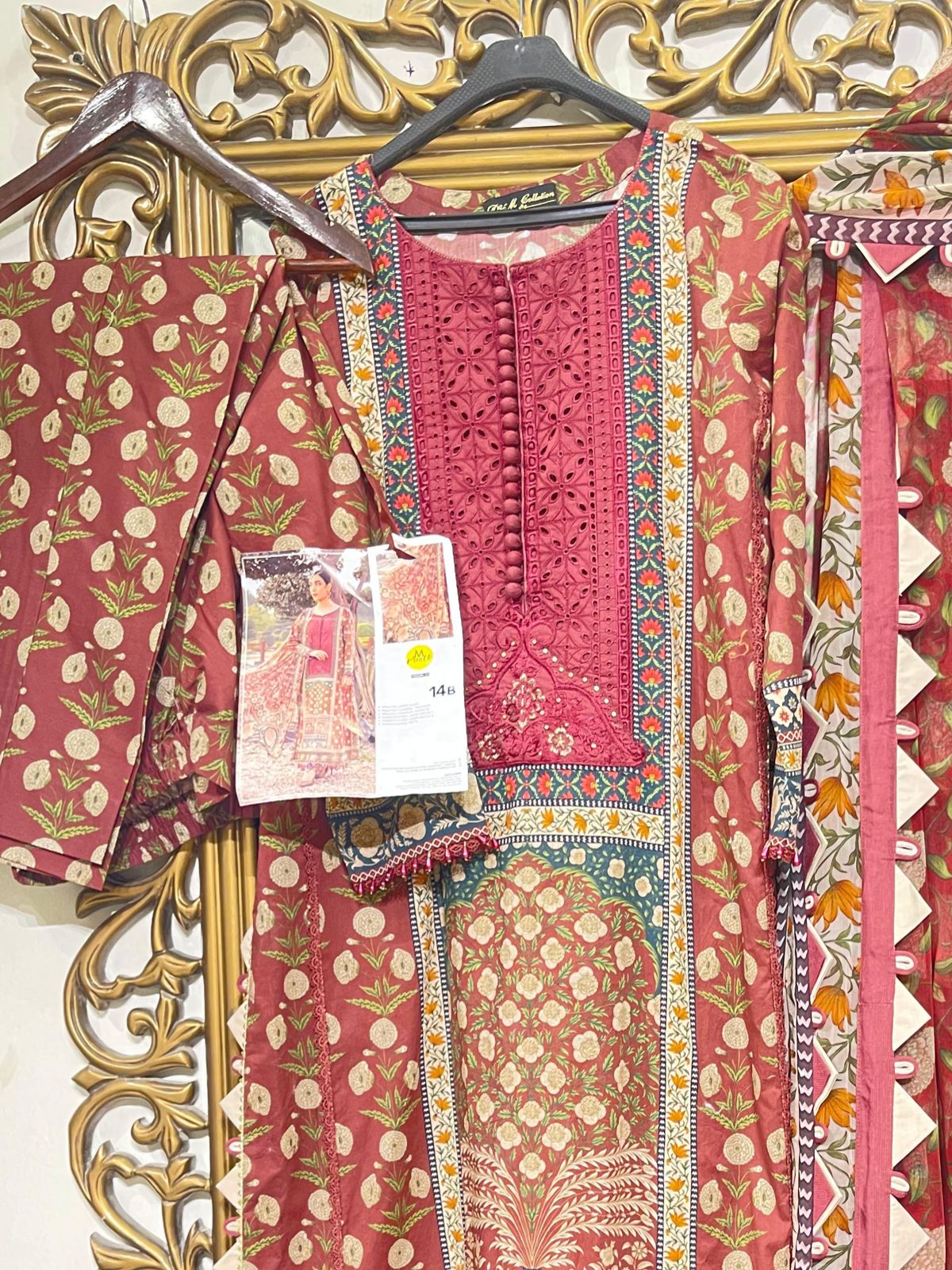 MPrints by Maria B Stitched 3 Piece Embroidered Lawn Suit MB24P 14B - Summer Collection