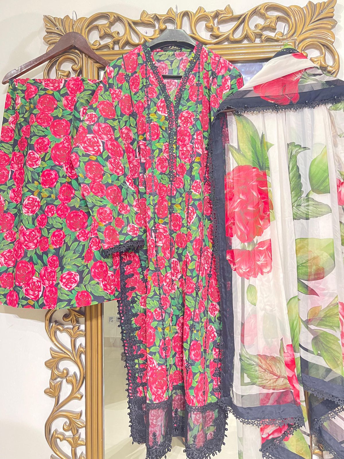 MPrints by Maria B Stitched 3 Piece Embroidered Lawn Suit MB24P 6B - Summer Collection