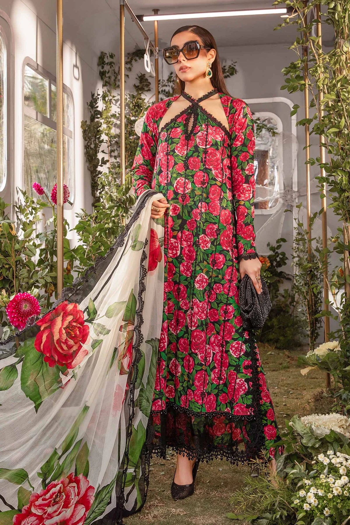 MPrints by Maria B Stitched 3 Piece Embroidered Lawn Suit MB24P 6B - Summer Collection