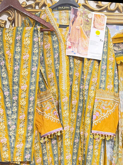 MPrints by Maria B Stitched 3 Piece Embroidered Lawn Suit MB24P 7A - Summer Collection