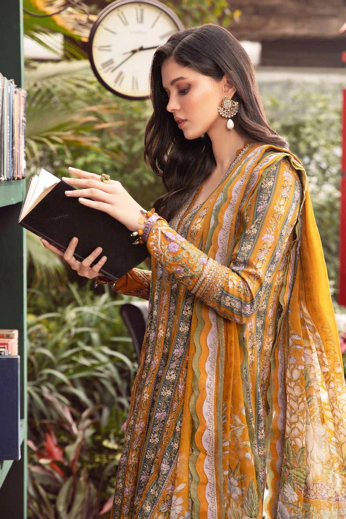 MPrints by Maria B Stitched 3 Piece Embroidered Lawn Suit MB24P 7A - Summer Collection