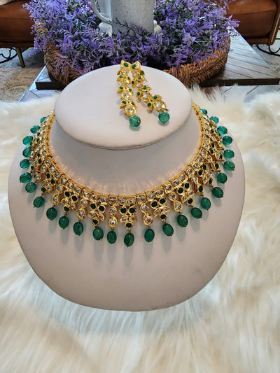 Made on Semi Real Ruby, Emerald and Polki S-22 D & M COLLECTION AND NIZAMI JEWELRY