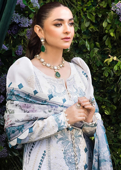 Mahiymaan By Al Zohaib Stitched 3 Piece Embroidered Lawn Suits D-11 - Luxury Summer Collection D & M COLLECTION AND NIZAMI JEWELRY