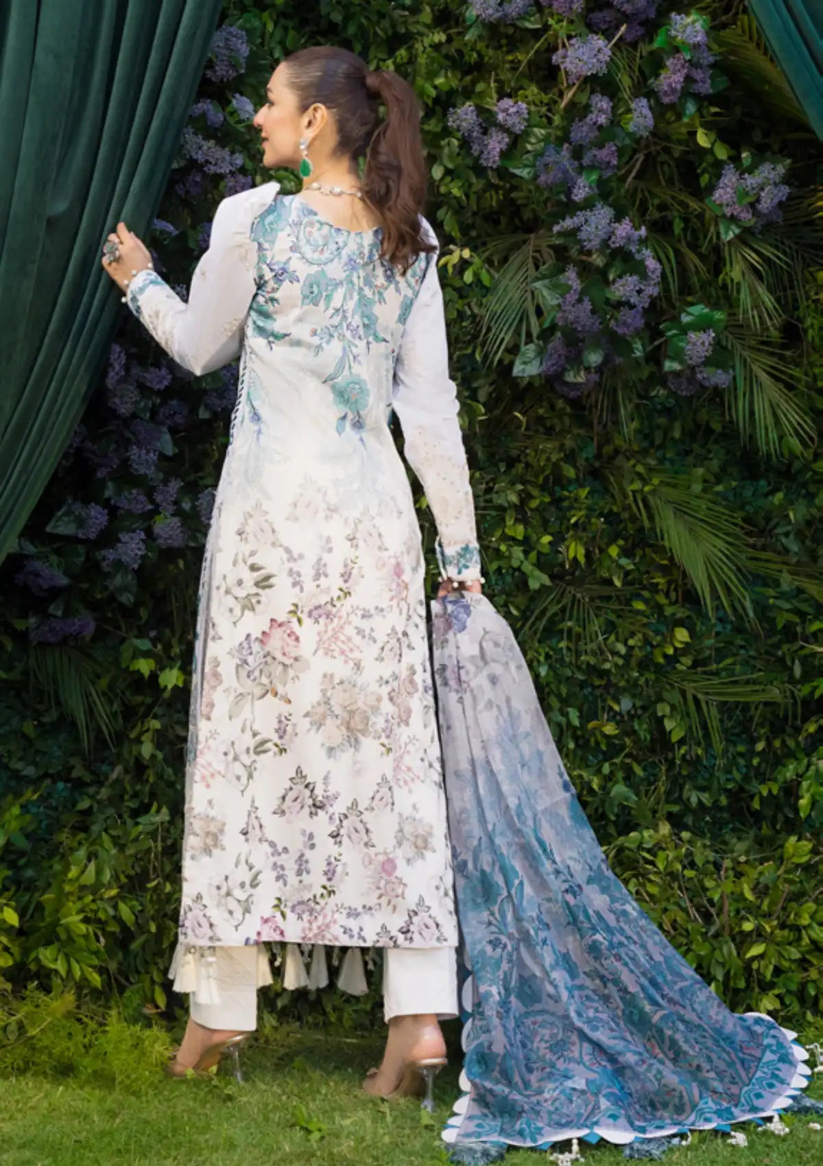 Mahiymaan By Al Zohaib Stitched 3 Piece Embroidered Lawn Suits D-11 - Luxury Summer Collection D & M COLLECTION AND NIZAMI JEWELRY