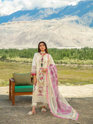 Maryam Hussain Stitched 3 Piece Embroidered Lawn Suit MH23-D-6 Moon Light - Luxury Collection D & M COLLECTION AND NIZAMI JEWELRY