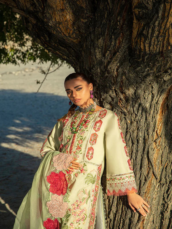 Maryam Hussain Stitched 3 Piece Embroidered Lawn Suits MH23-D-7-Roses - Luxury Collection - Summer Collection D & M COLLECTION AND NIZAMI JEWELRY