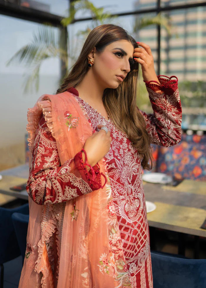 Mausummery 10 Sixth Sence Stitched 3 Piece Embroidered Lawn Suit - Luxury Summer Collection D & M COLLECTION AND NIZAMI JEWELRY