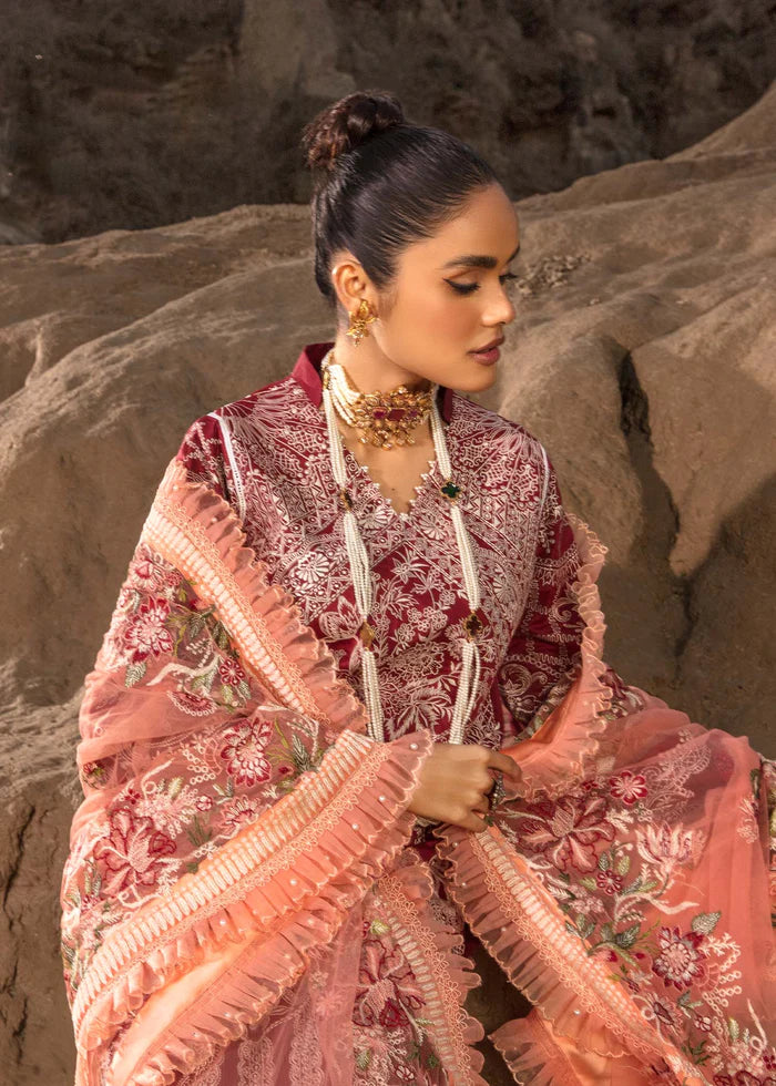 Mausummery 10 Sixth Sence Stitched 3 Piece Embroidered Lawn Suit - Luxury Summer Collection D & M COLLECTION AND NIZAMI JEWELRY