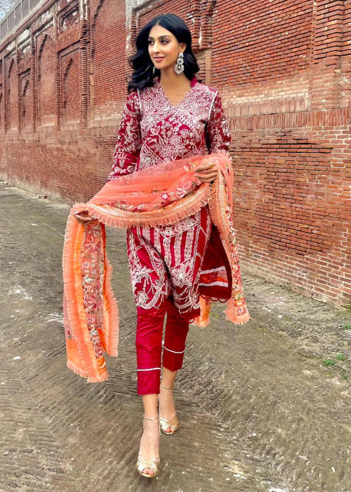 Mausummery 10 Sixth Sence Stitched 3 Piece Embroidered Lawn Suit - Luxury Summer Collection D & M COLLECTION AND NIZAMI JEWELRY