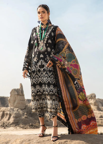 Mausummery - Desire Stitched 3 Piece Embroidered Lawn Suit - Luxury Summer Collection D & M COLLECTION AND NIZAMI JEWELRY