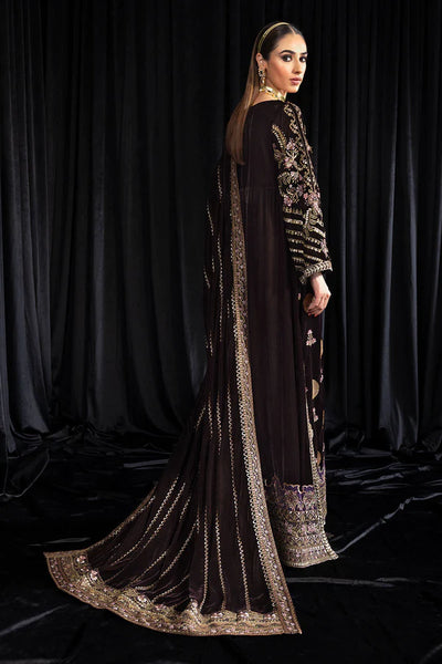 Maya By Nureh Unstitched 3 Piece Embroidered Velvet Suit NU23MYV NS-103 Moore - Winter Collection