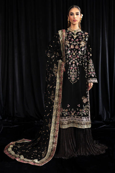 Maya By Nureh Unstitched 3 Piece Embroidered Velvet Suit NU23MYV NS-104 Kiyara - Winter Collection