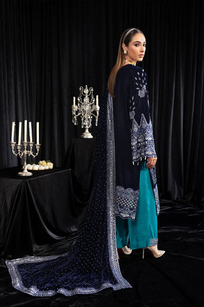 Maya By Nureh Unstitched 3 Piece Embroidered Velvet Suit NU23MYV NS-105 Safeena - Winter Collection