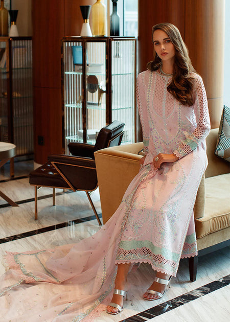 Mushq Astoria Stitched 3 Piece Embroidered Lawn Suits - D-01 - Evelyn - Luxury Summer Collection D & M COLLECTION AND NIZAMI JEWELRY