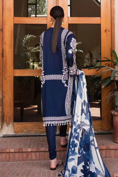 Muzlin By Sana Safinaz Stitched 3 Piece Embroidered Lawn Suit SS23MZ 19B - Blue - Summer Collection