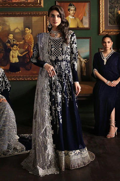 Niloufer By Mushq Unstitched 3 Piece Embroidered Velvet Suit MQ23N MV23-03 Yasmin - Luxury Collection