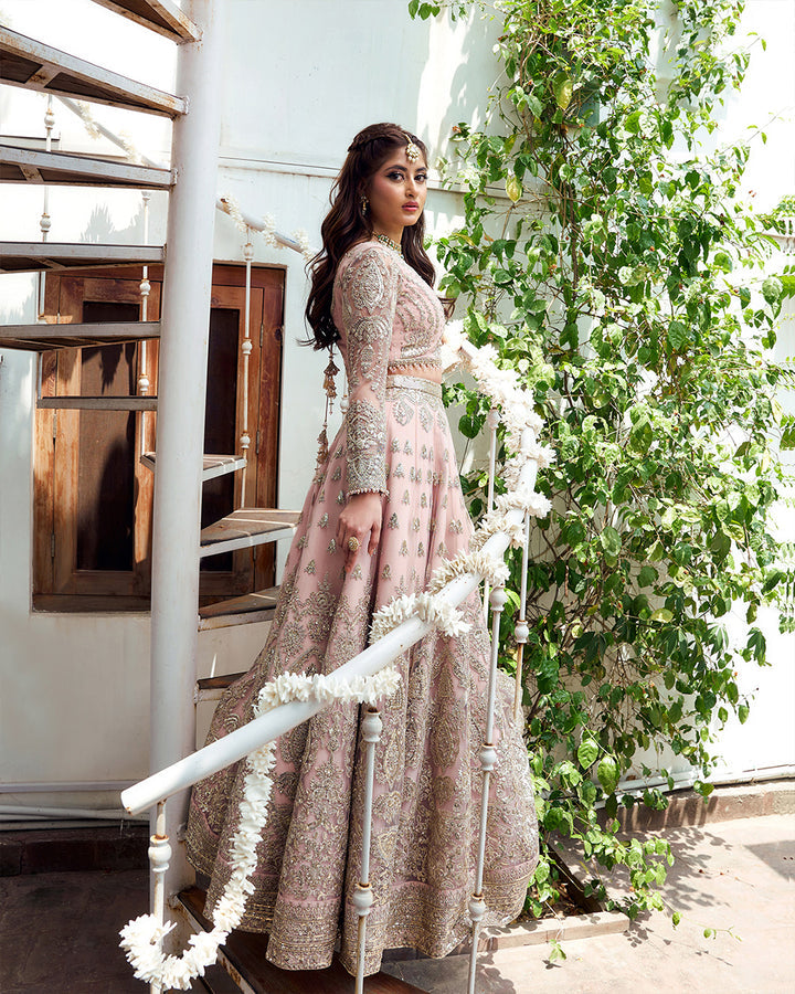 Nira by Faiza Saqlain Unstitched 3 Piece Embroidered Net Suit NFQ23 NFQ-Naiza - Luxury Wedding Collection