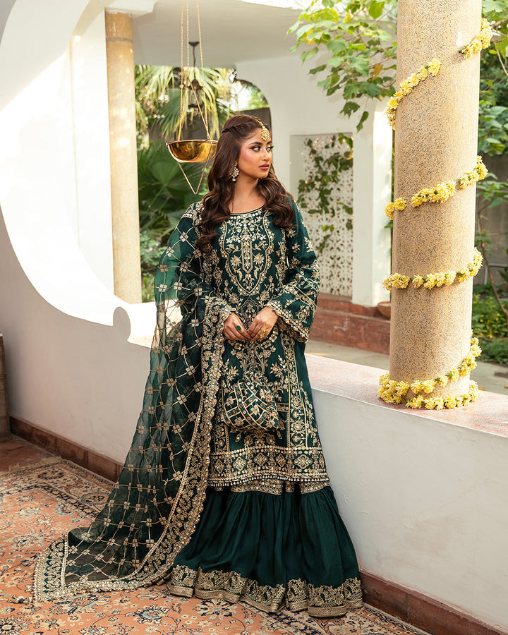 Nira by Faiza Saqlain Unstitched 3 Piece Embroidered Silk Suit NFQ23 NFQ-Ahin - Luxury Wedding Collection