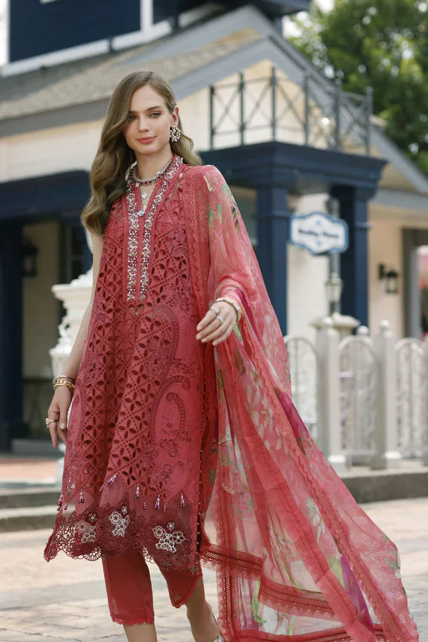 Noor By Saadia Asad Stitched 3 Piece Embroidered Lawn Suit - D8-Liana - Summer Collection D & M COLLECTION AND NIZAMI JEWELRY