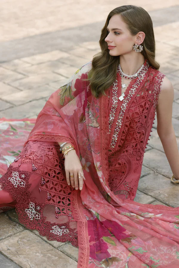 Noor By Saadia Asad Stitched 3 Piece Embroidered Lawn Suit - D8-Liana - Summer Collection D & M COLLECTION AND NIZAMI JEWELRY