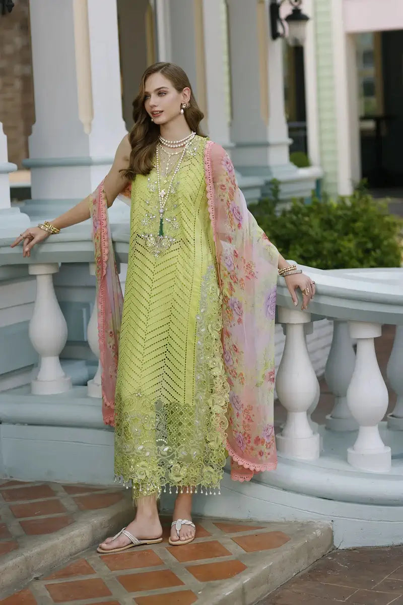 Noor By Saadia Asad Stitched 3 Piece Embroidered Lawn Suit - D9-Livia - Summer Eid Collection D & M COLLECTION AND NIZAMI JEWELRY