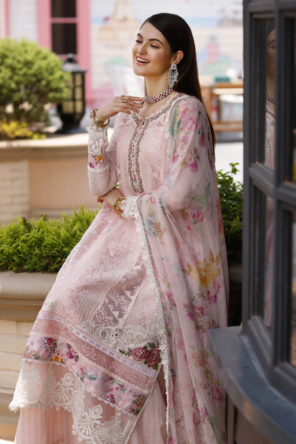 Noor By Saadia Asad Unstitched 3 Piece Embroidered Lawn Suit - D10-Sial - Summer Eid Collection D & M COLLECTION AND NIZAMI JEWELRY