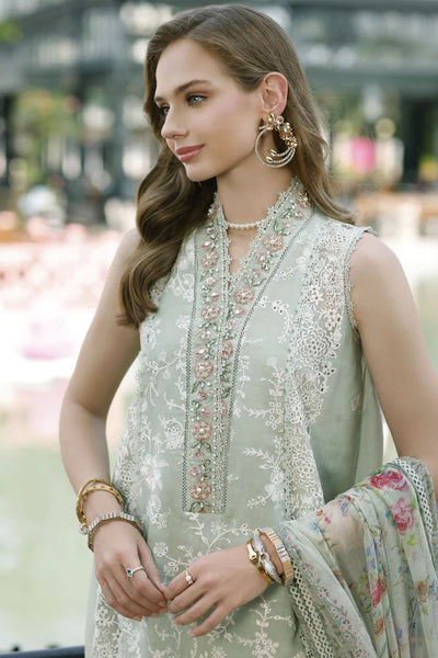 Noor By Saadia Asad Unstitched 3 Piece Embroidered Lawn Suit - D5-Sabeena - Summer Eid Collection D & M COLLECTION AND NIZAMI JEWELRY