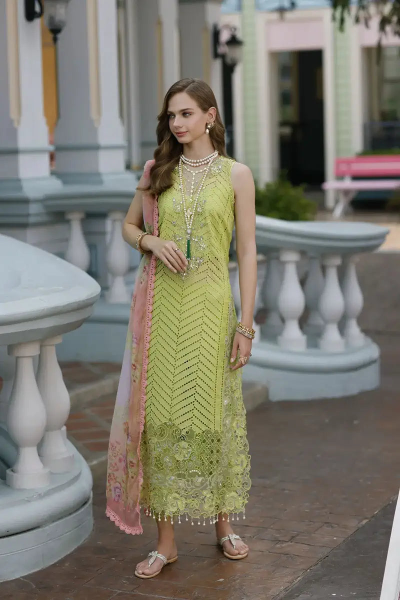 Noor By Saadia Asad Unstitched 3 Piece Embroidered Lawn Suit - D9-Livia - Summer Eid Collection D & M COLLECTION AND NIZAMI JEWELRY