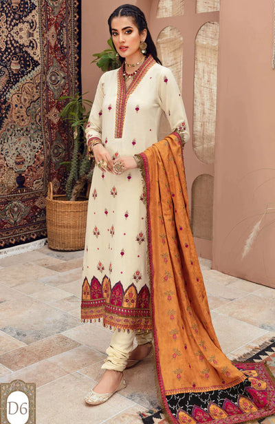 Noor by Saadia Asad Stitched 3 Piece Embroidered Karandi Suit SA21NS D-06 - Winter Collection