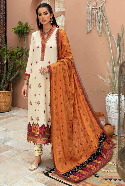 Noor by Saadia Asad Stitched 3 Piece Embroidered Karandi Suit SA21NS D-06 - Winter Collection