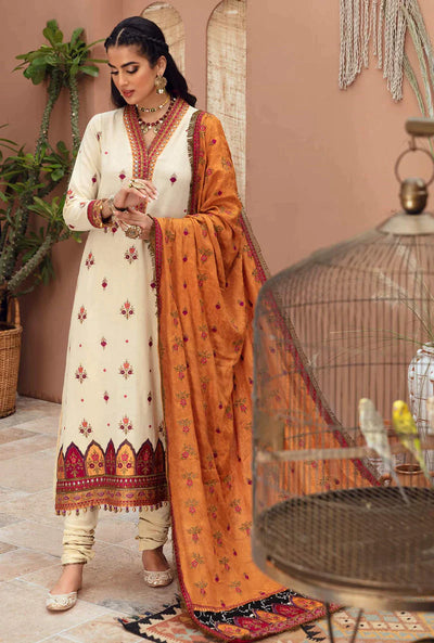 Noor by Saadia Asad Stitched 3 Piece Embroidered Karandi Suit SA21NS D-06 - Winter Collection